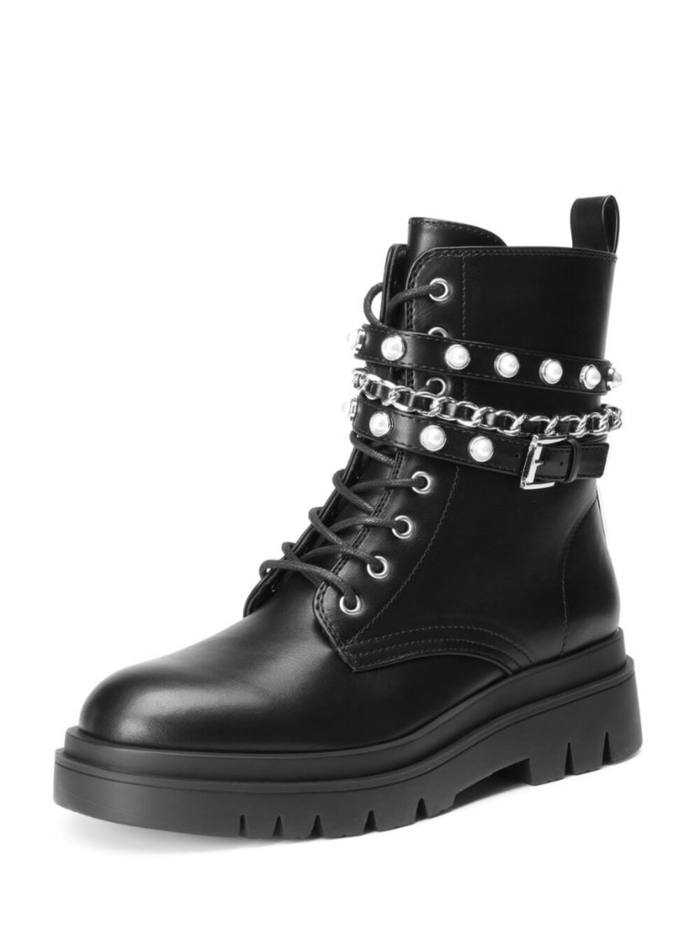Women's Combat Boots Lace Up Ankle Booties Shoes